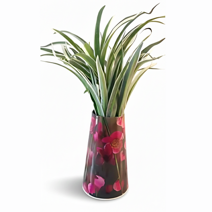 Metal Cone Pot – Vertical Ribbed Finish