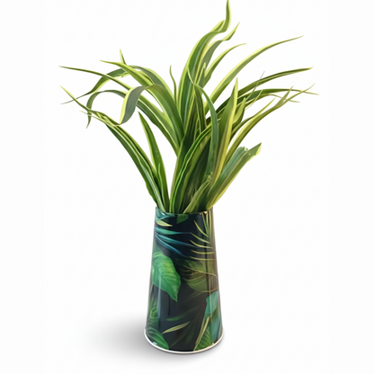 Metal Cone Pot – Vertical Ribbed Finish