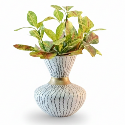 Hourglass-Shaped Metal Planter