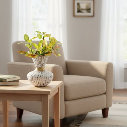 Hourglass-Shaped Metal Planter