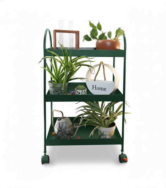 3-Tier Metal Moving Rack with Wheels