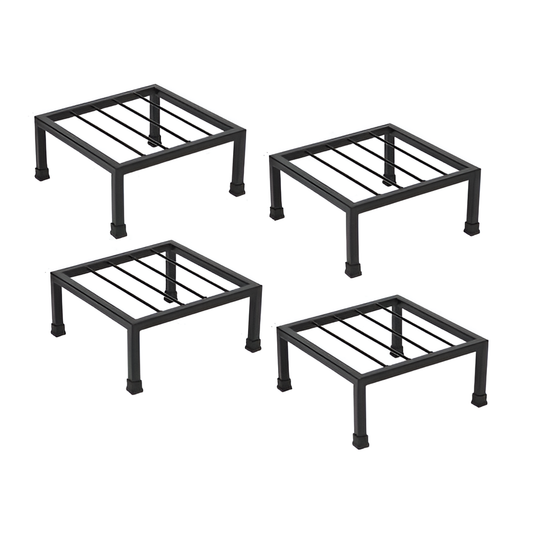 Square Black Metal Pot Stand