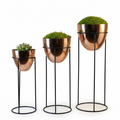 Modern Plant Stands Round Pots Set of 3 Planters