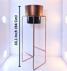 Rose Gold Metal Planter Set – Stylish Set of 2