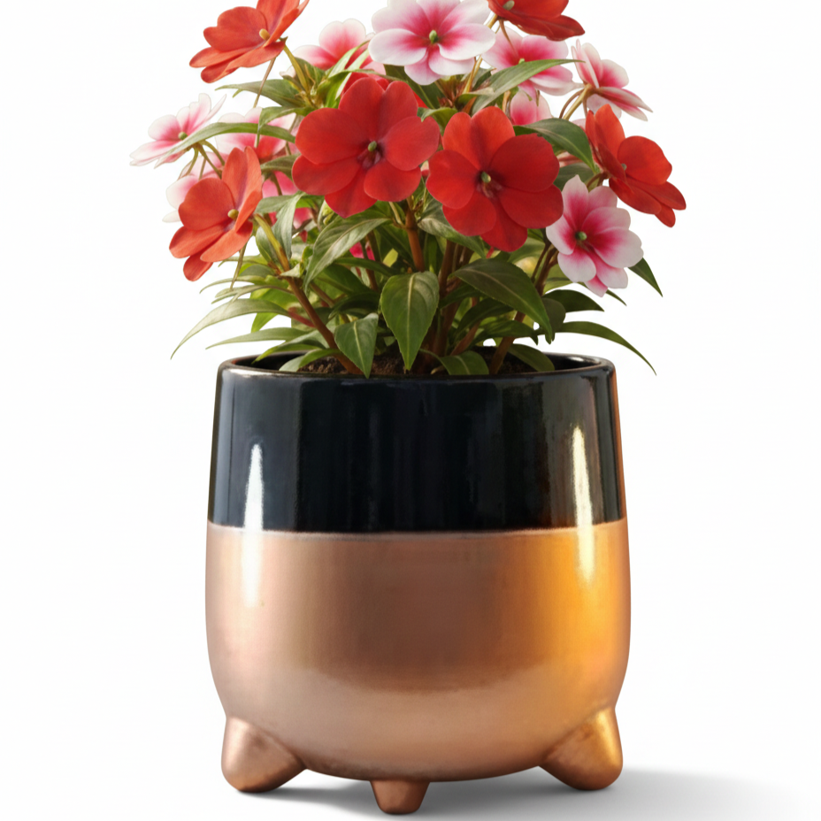 Rounded Metal Planter