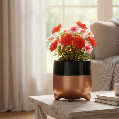 Rounded Metal Planter