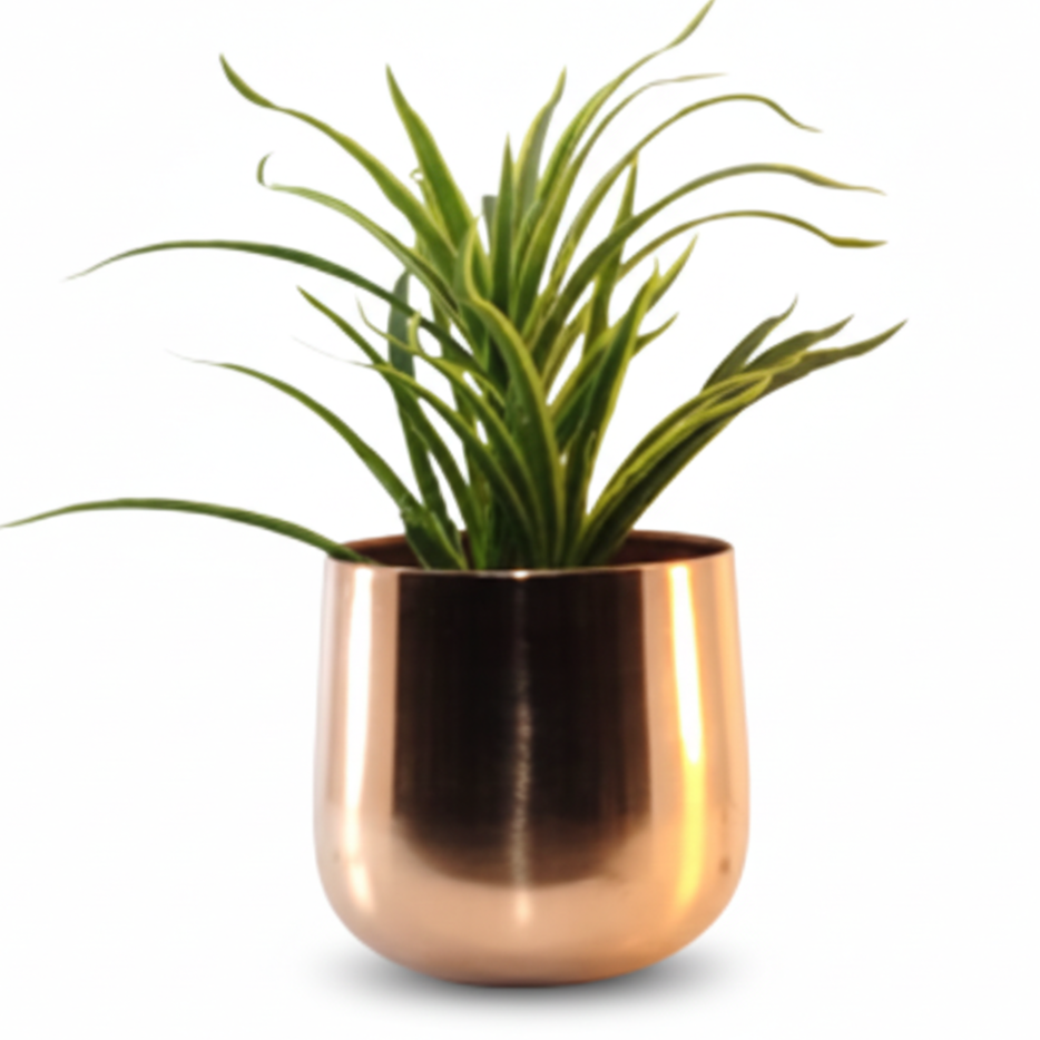 Rounded Metal Planter