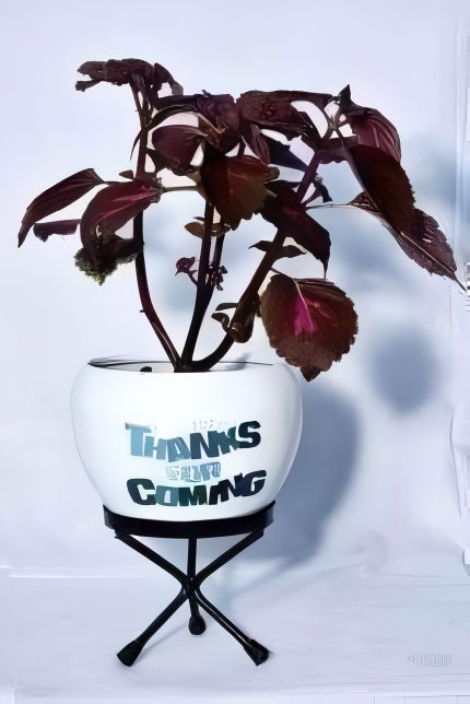 Metal Printed Planter with Stand