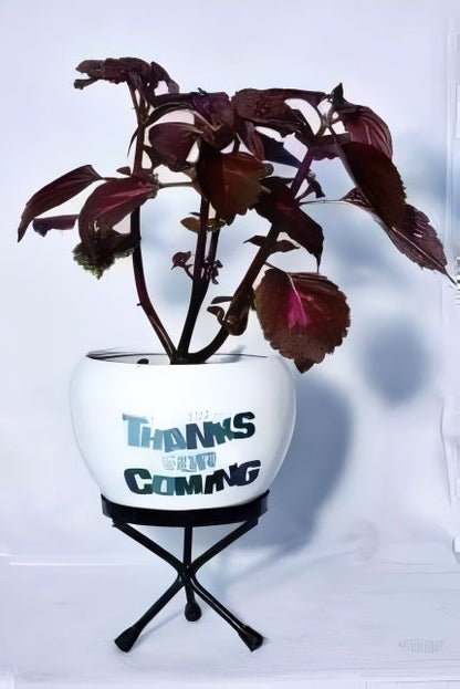 Metal Printed Planter with Stand