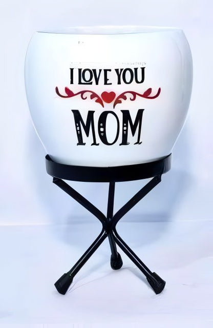 Metal Printed Planter with Stand