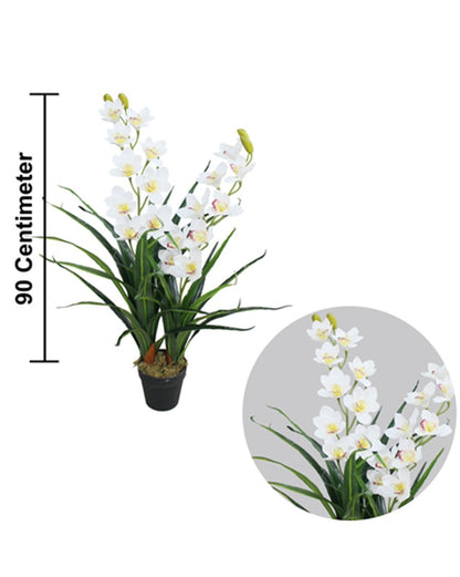 Premium Orchid Faux Plant – Elegant Artificial Flower for Home And Office Décor 35.43-Inch