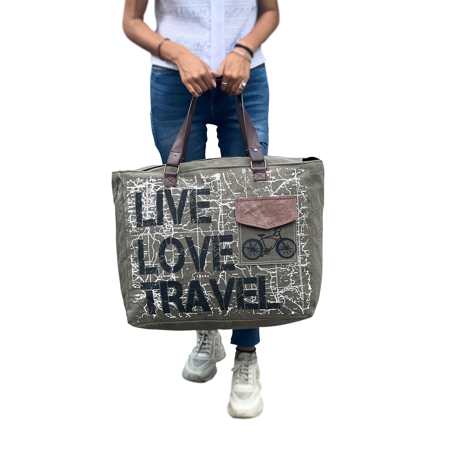 Live Love Travel Weekender Handbag For Men & Women