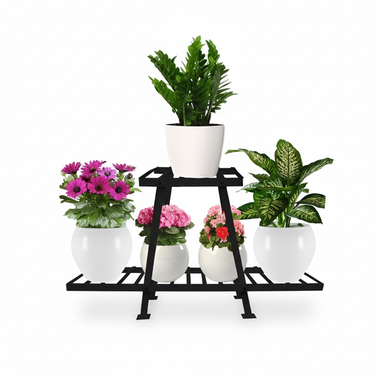 Tri-Level A-Frame Metal Planter Stand