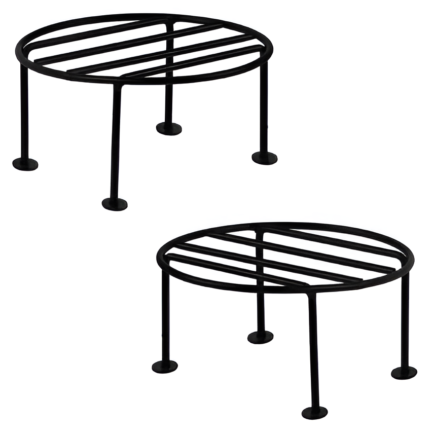 Black Circular Metal Pot Stand