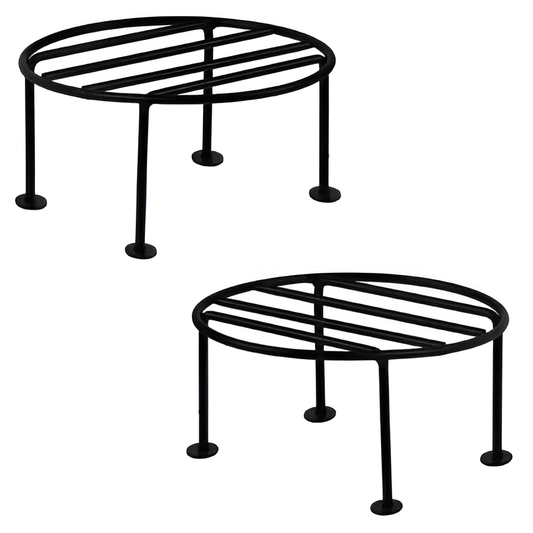 Black Circular Metal Pot Stand