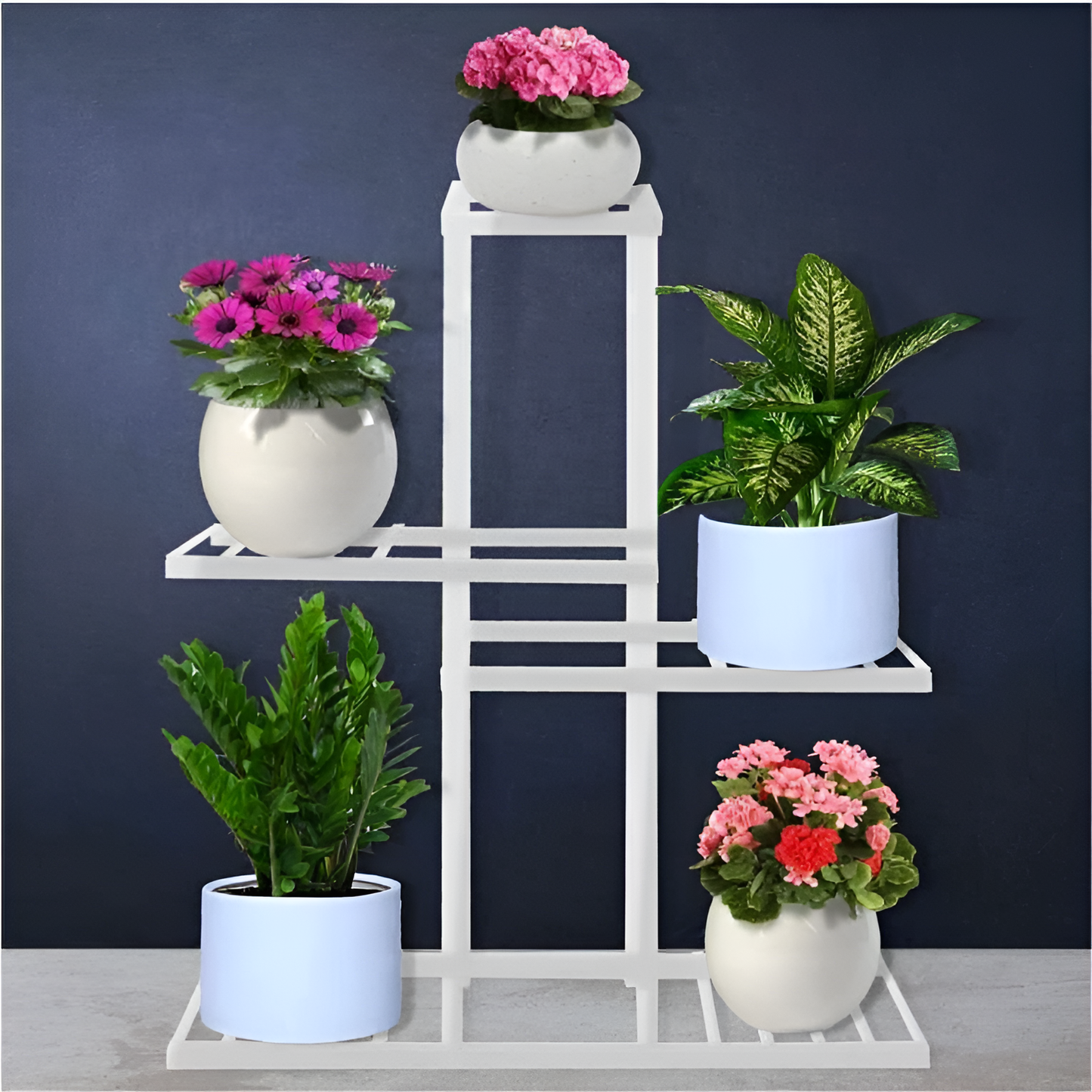 Black Tiered Iron Plant Stand