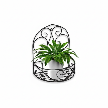 Ornate Wall Hanging Planter Basket – Vintage Curved Design
