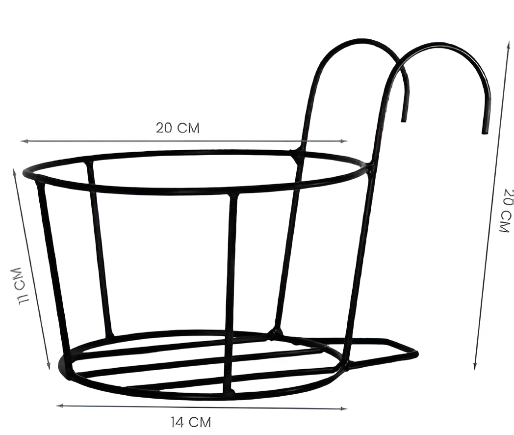 Minimalist Iron Hanging Plant Hanger – Black Circular Frame