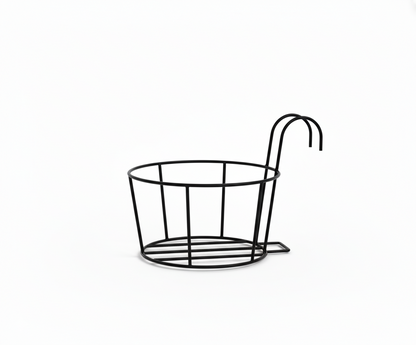 Minimalist Iron Hanging Plant Hanger – Black Circular Frame