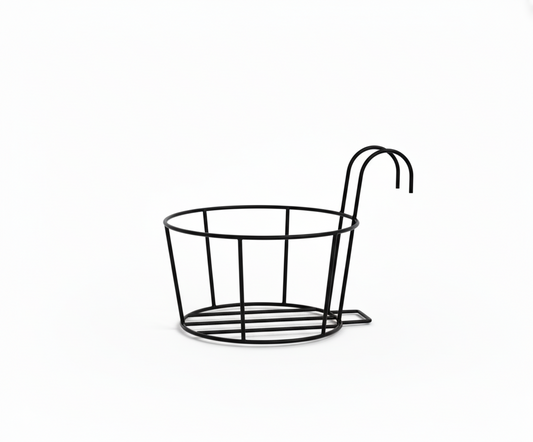 Minimalist Iron Hanging Plant Hanger – Black Circular Frame