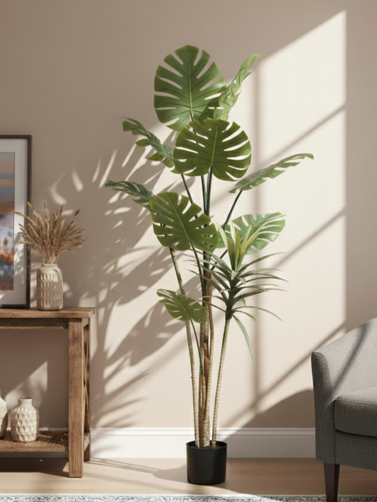 Monstera Tree Faux Plant 69″ – Tropical Paradise for Home & Office
