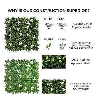 White Gardenia Vertical Garden 50cmx50cm