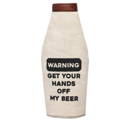 Beer Bottle Covers with Stylish Printing for Men and Women (Warning)