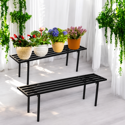Iron Folding Multi-Purpose Slatted Plant Stand