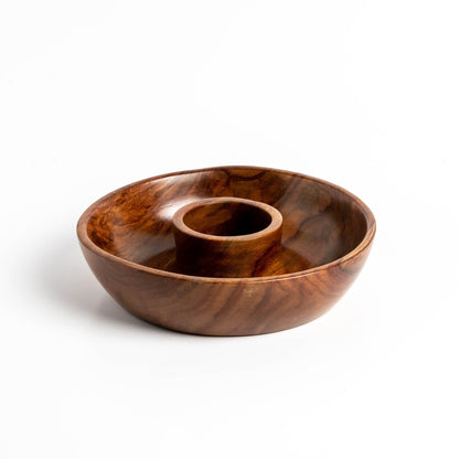 Cazo Sheesham Wood Bowl | Wide Round Serving Bowl