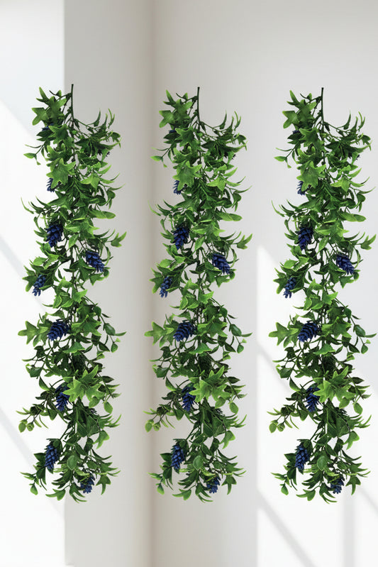 Pine Cone Hanging Artificial Leaves – Home Decor