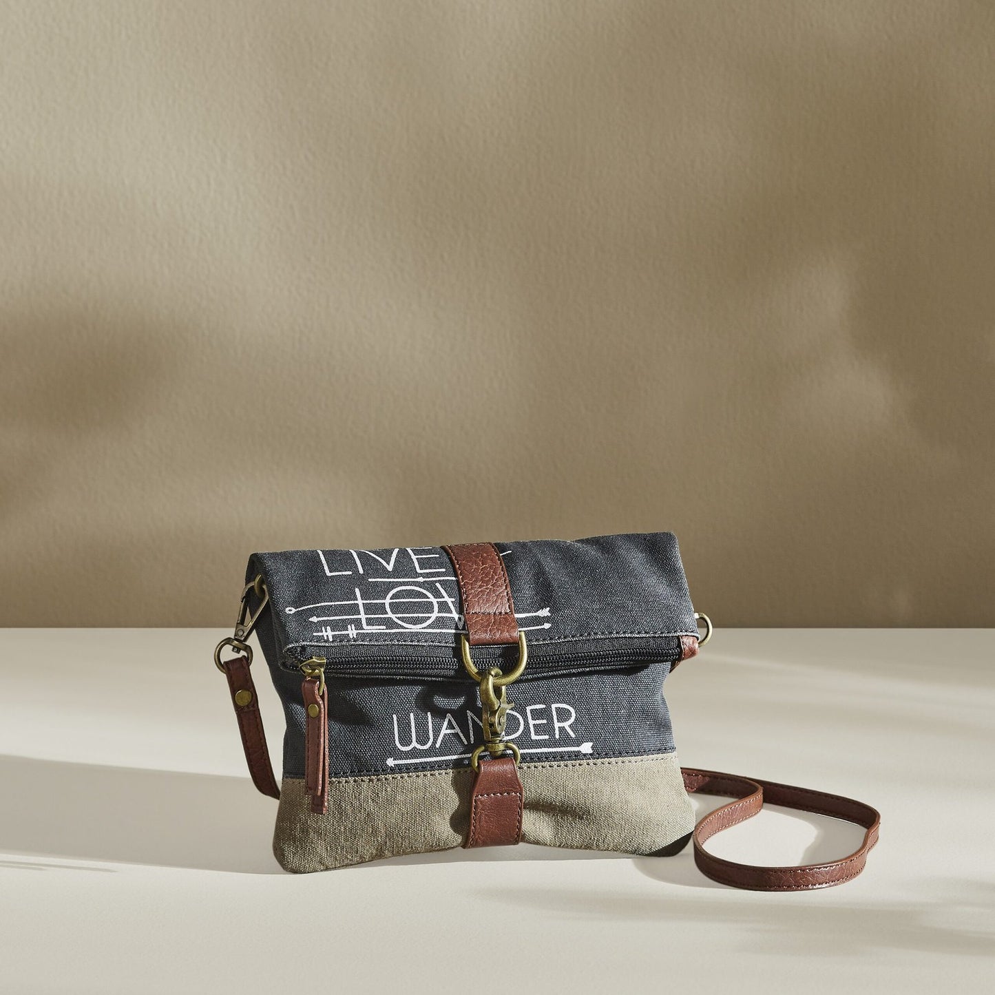 Artaflora – Finley Canvas Bag Recycled Sling Bag For Women and Girls (Black)