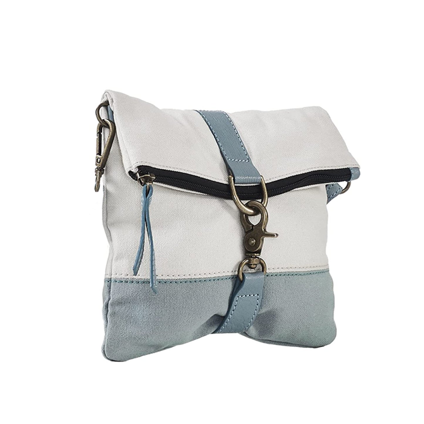 Artaflora – Women’s and Girls Finley Canvas Bag Recycled Sling Bag (Ocean) (Blue)