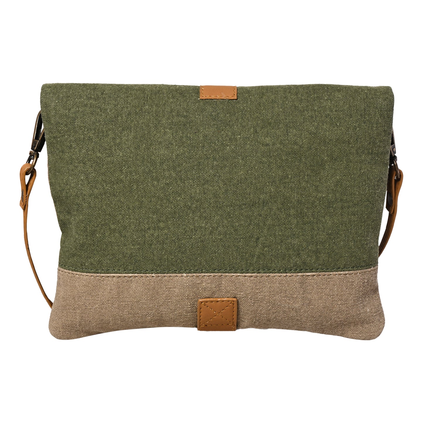 Artaflora – Women’s Finley Canvas Recycled Crossbody Bag (Moss) – (M-2511)