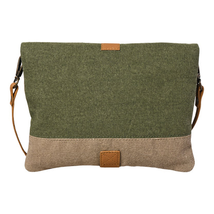 Artaflora – Women’s Finley Canvas Recycled Crossbody Bag (Moss) – (M-2511)