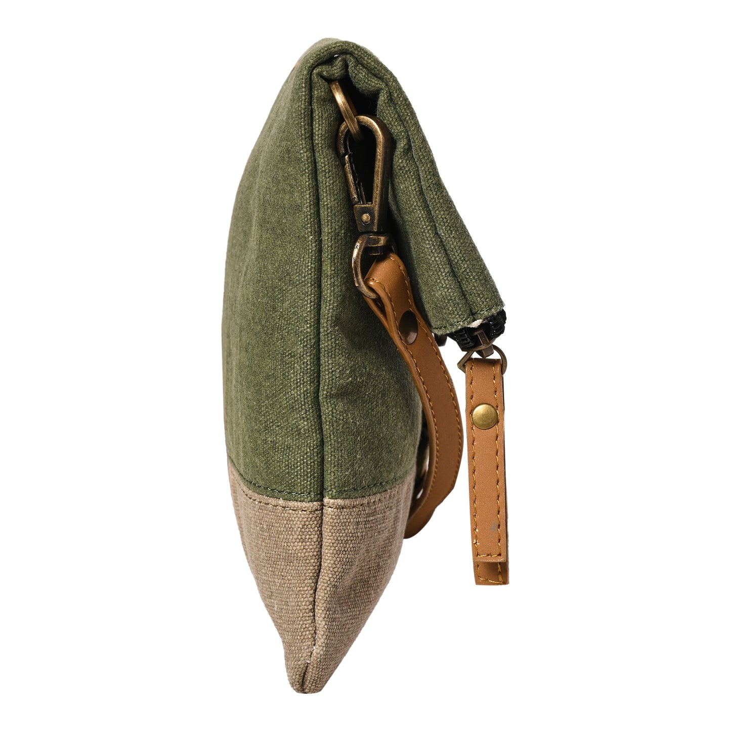 Artaflora – Women’s Finley Canvas Recycled Crossbody Bag (Moss) – (M-2511)