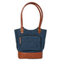 Artaflora – Two in One Convertible Handbag: Denim