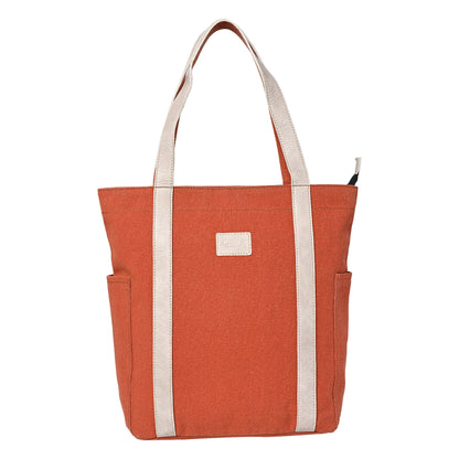 Artaflora – Color Block Hand Bag: Burnt Orange