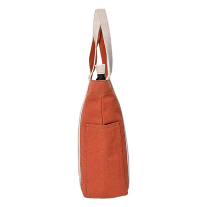 Artaflora – Color Block Hand Bag: Burnt Orange