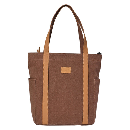 Artaflora – Color Block Handbag: Brown