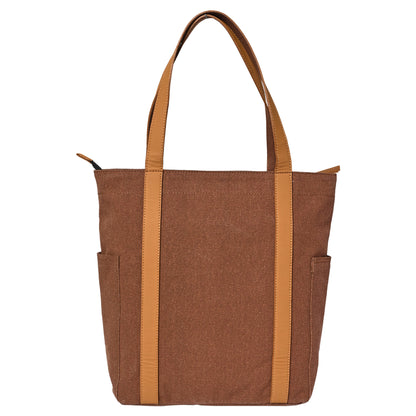 Artaflora – Color Block Handbag: Brown