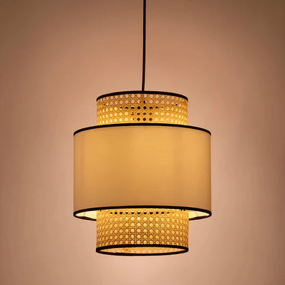 Handcrafted Cane Rattan Pendant Light Idhant