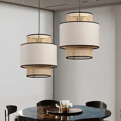 Handcrafted Cane Rattan Pendant Light Idhant