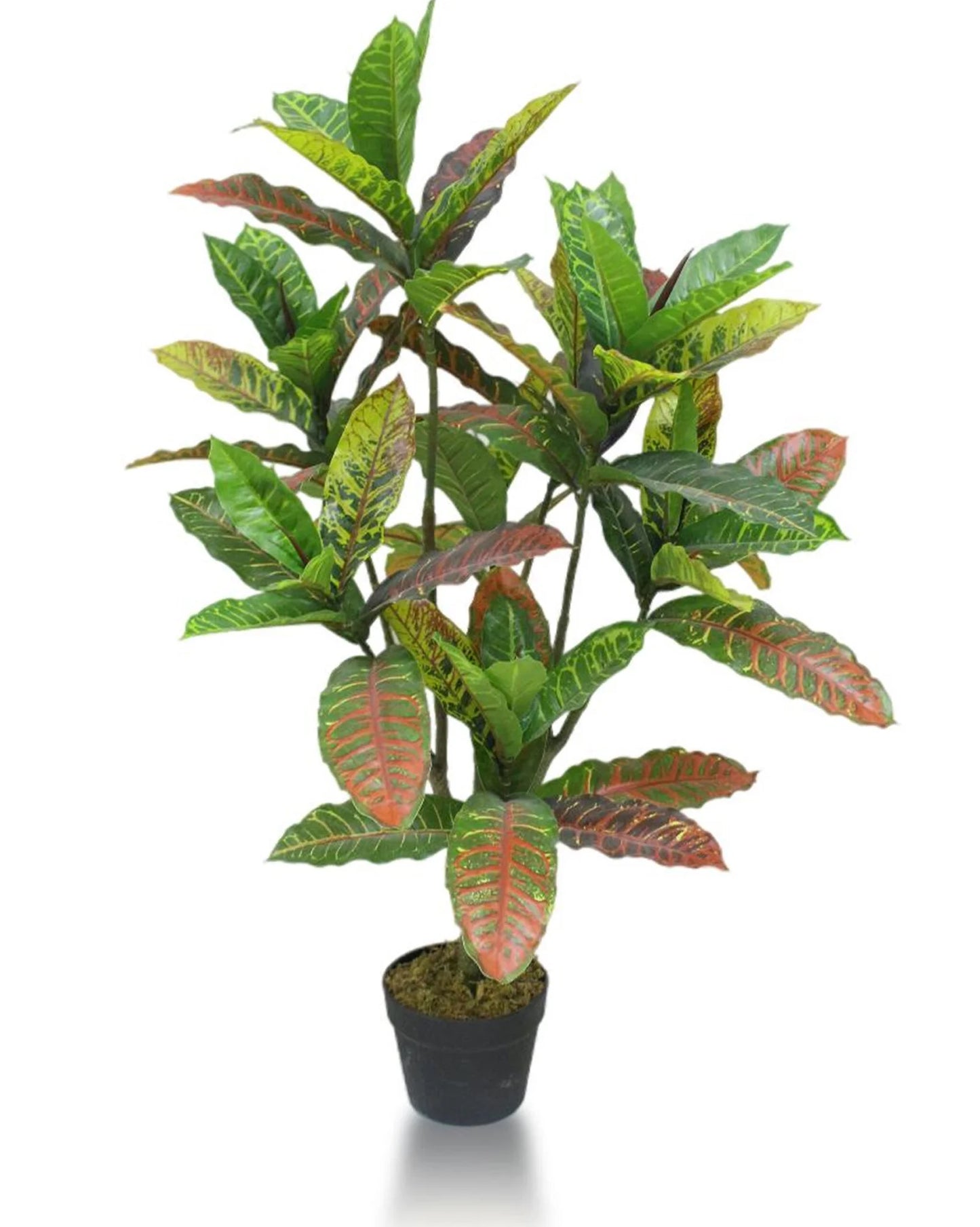 Artificial Codiaeum Plant – 39.37-Inch Faux Tropical Plant for Home And Office