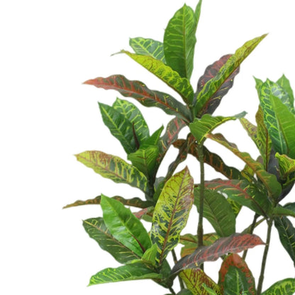 Artificial Codiaeum Plant – 39.37-Inch Faux Tropical Plant for Home And Office