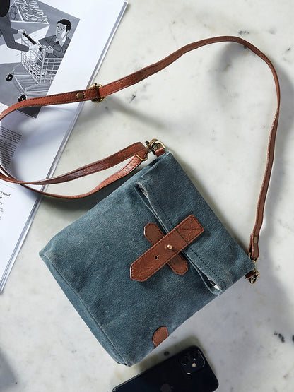 Artaflora – 100% Cotton Canvas Small Messenger Crossbody Vintage Sling Bag with Stylish Design for Women