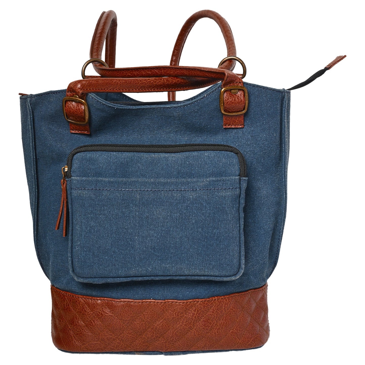 Artaflora – Two in One Convertible Handbag: Denim