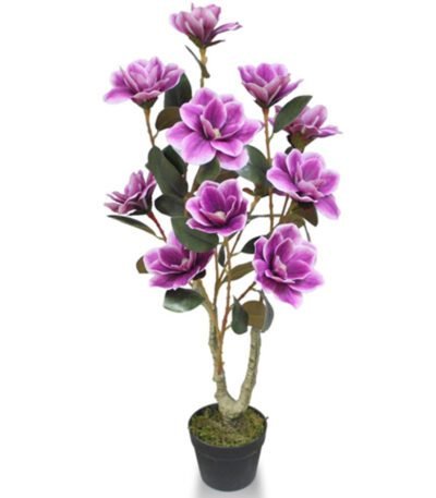 Premium Artificial Magnolia Flower Plant – 37.4-Inch | Elegant Faux Floral Decor
