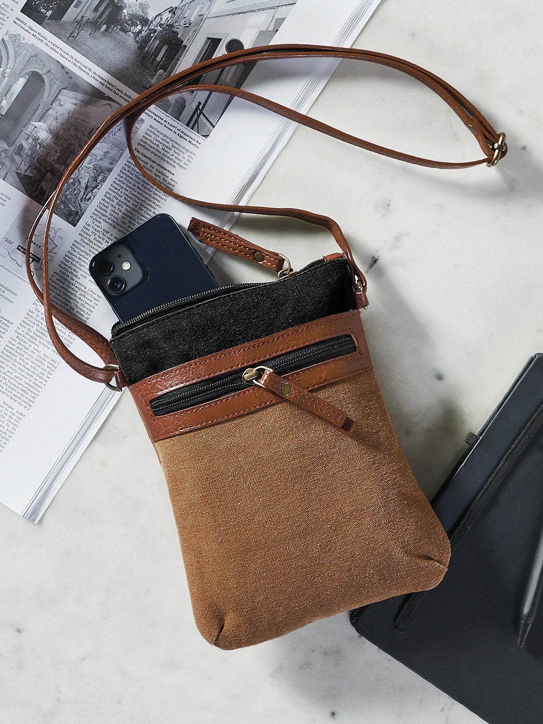 Artaflora – Canvas Small Messenger Crossbody Vintage Sling Bag with Stylish Design for Women