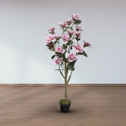 Artificial Magnolia Flower Tree – 51″ Premium Faux Magnolia for Elegant Home And Office Décor