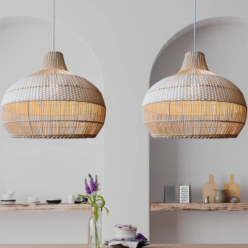 Handcrafted Bamboo Rattan Pendant Light Laksh